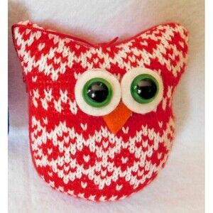 Hand Crocheted Knitted 4" Owl Ornament Hang